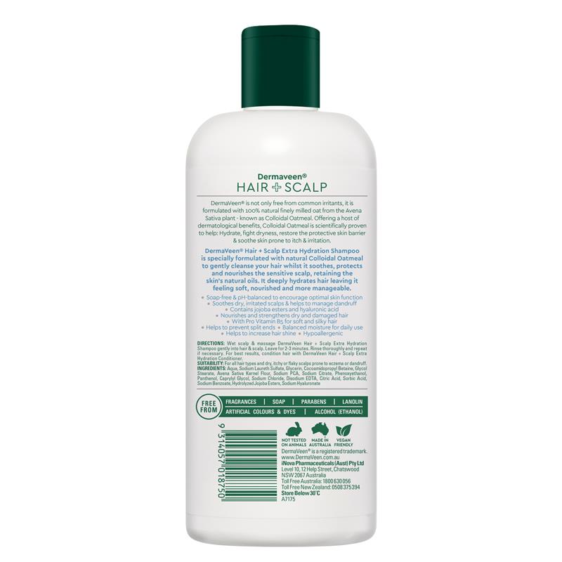 DermaVeen 头发 + 头皮保湿洗发水 500ml