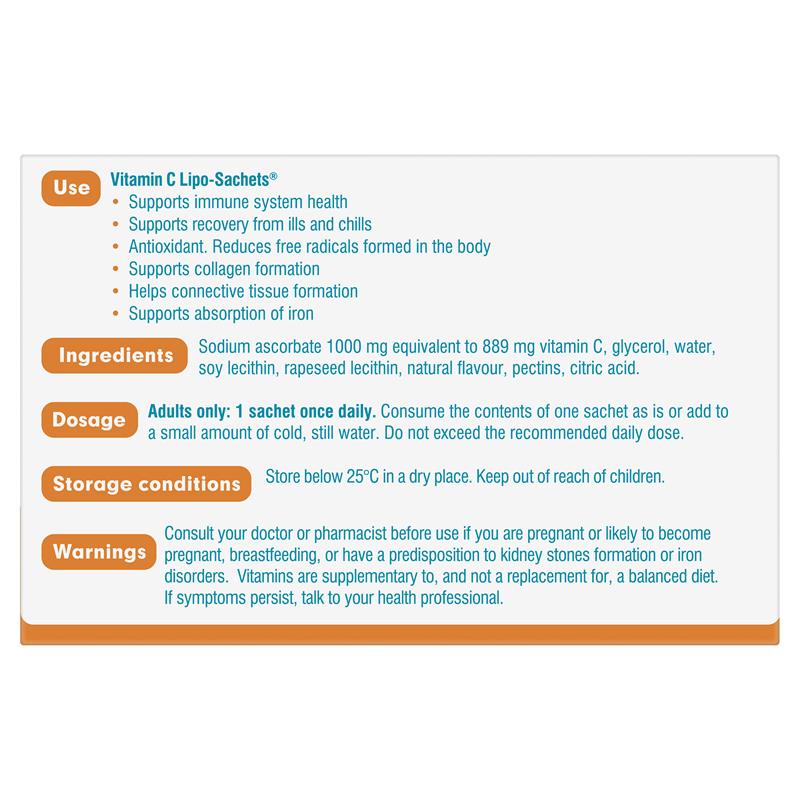 Lipo-Sachets Vitamin C Original 5g 30 Gói