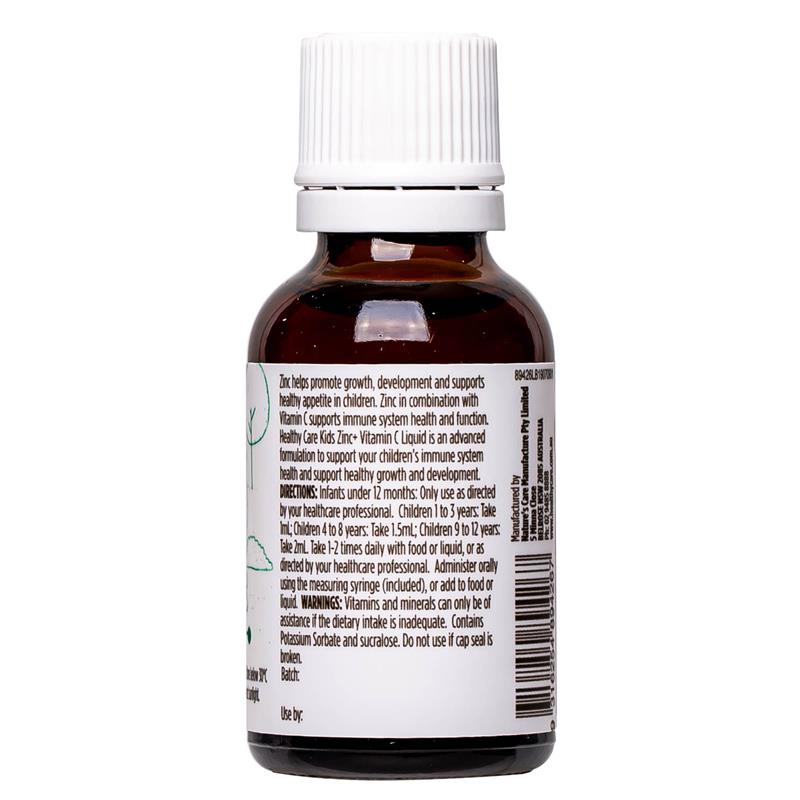 Healthy Care Kids Kẽm + Vitamin C dạng lỏng 25ml