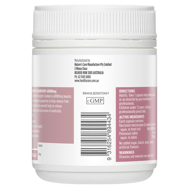 Healthy Care 强效蔓越莓胶囊 60000 毫克 60 粒