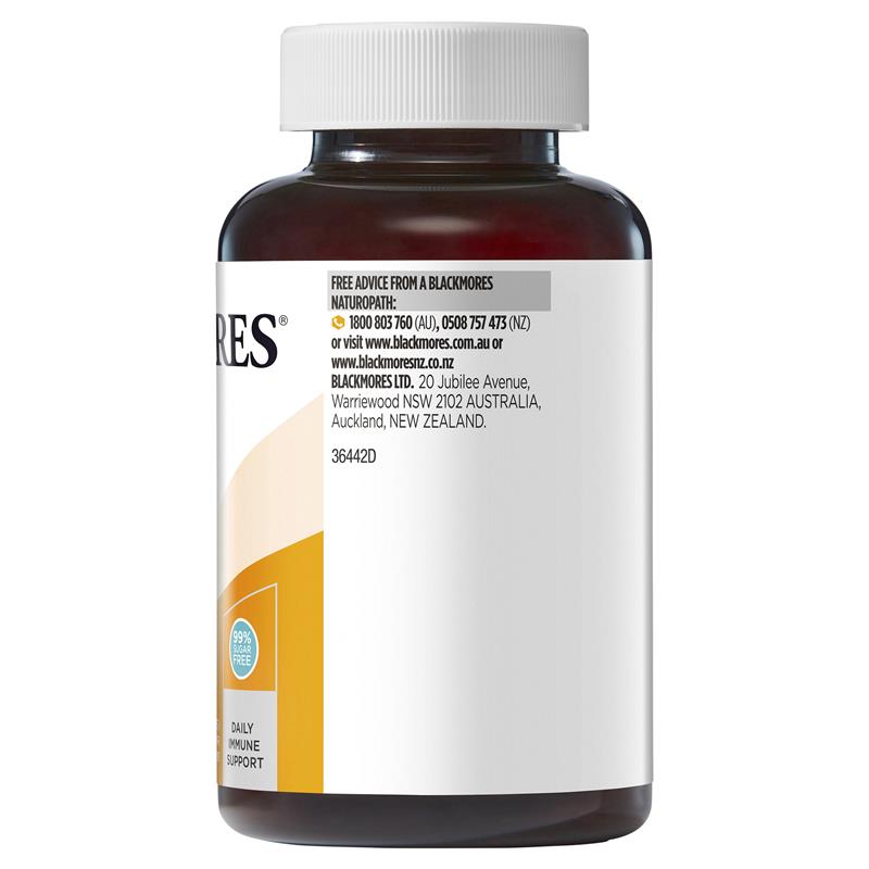 Kẹo dẻo Blackmores Vitamin C + Elderberry Immune Support 120 viên