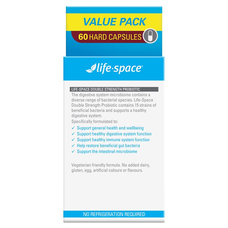 Life-Space 双倍强度益生菌 60 粒胶囊 独家尺寸