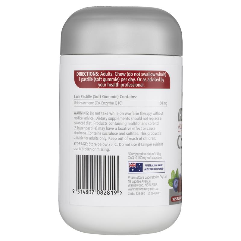 Kẹo dẻo Nature's Way Adult Vita Gummies hàm lượng CoQ10 cao 30 viên