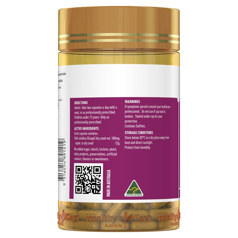 Healthy Care葡萄籽提取物12000金罐装300粒胶囊