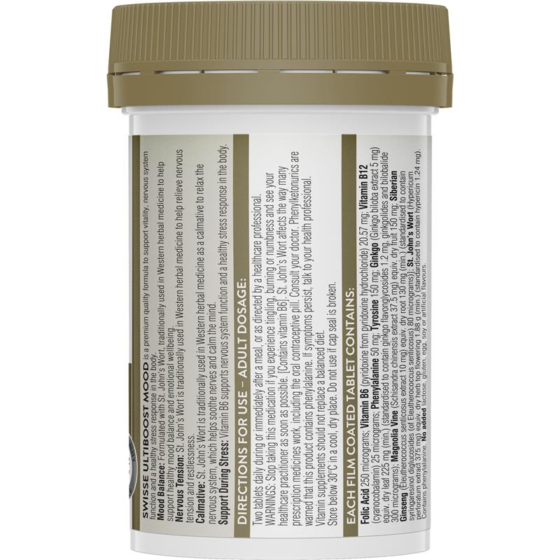 Viên uống Swisse Ultiboost Mood 50 viên