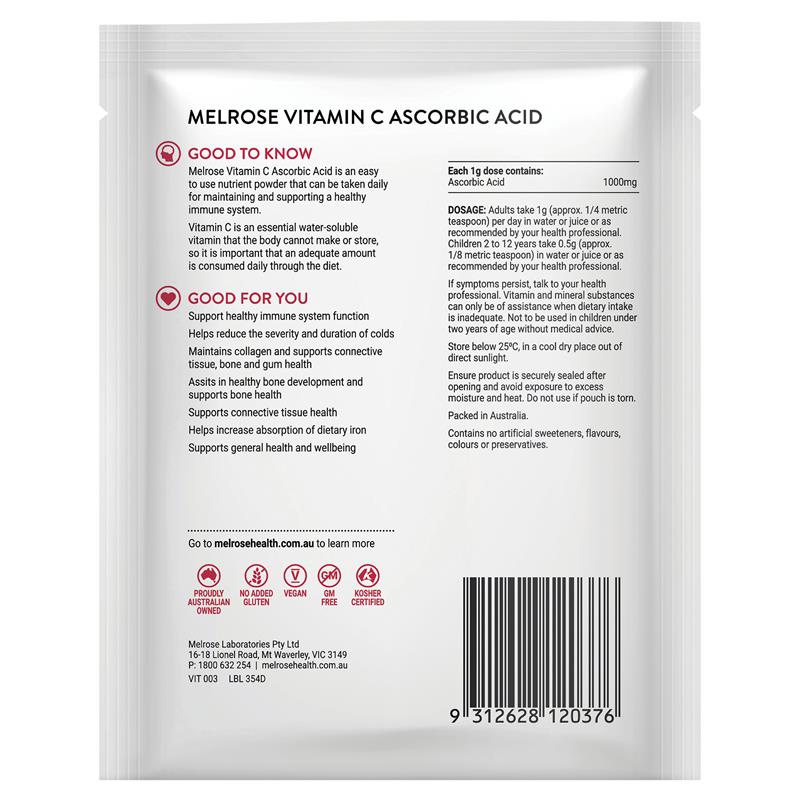 Melrose Vitamin C + Axit Ascorbic 125g Bột