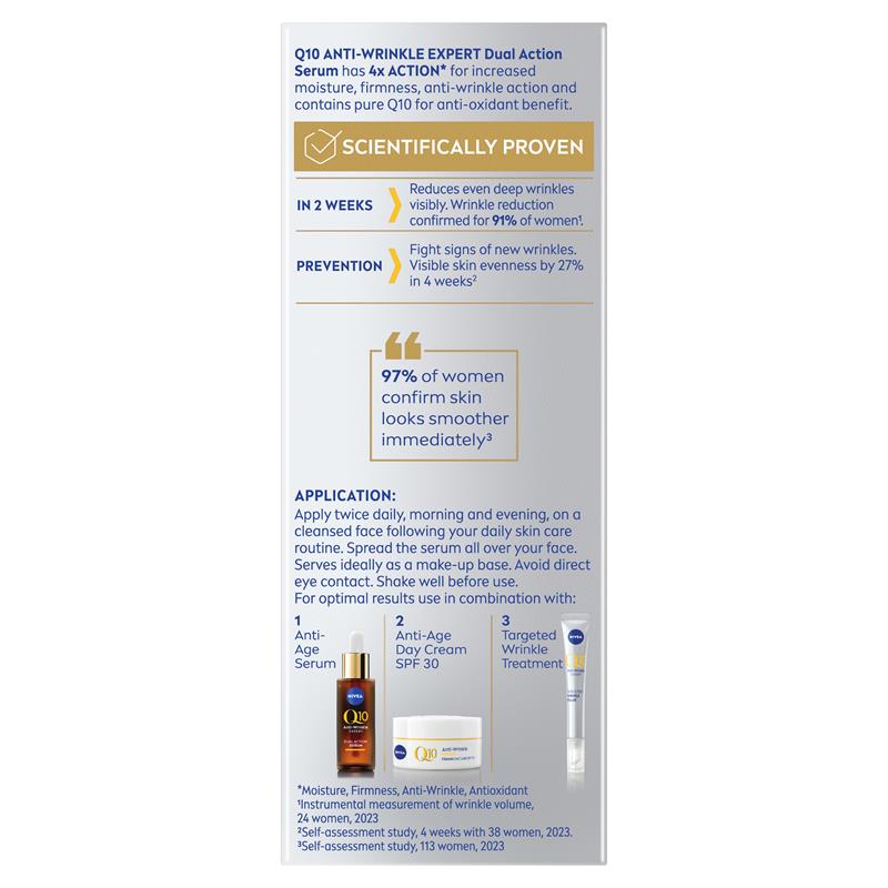 Nivea Q10 Anti-Wrinkle Expert Dual Action Serum 30ml
