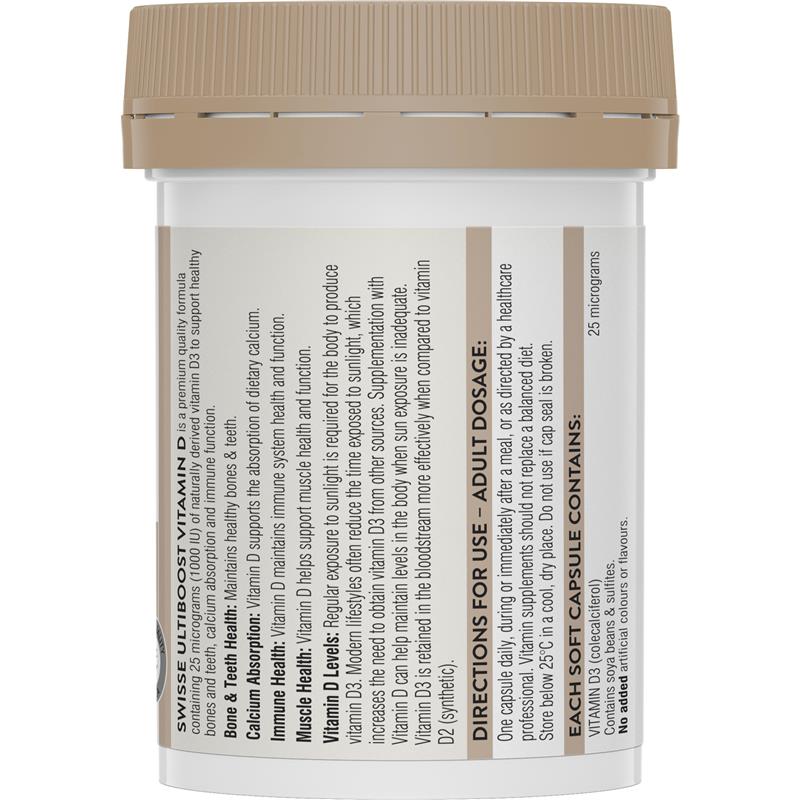 Swisse Ultiboost Vitamin D 60 Viên