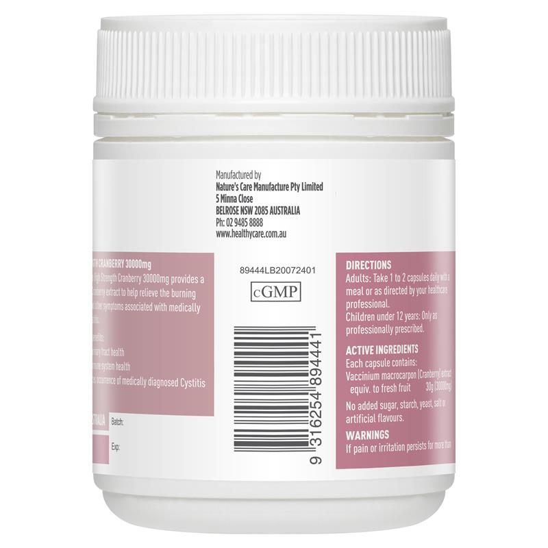 Healthy Care 高强度蔓越莓胶囊 30000 毫克 90 粒