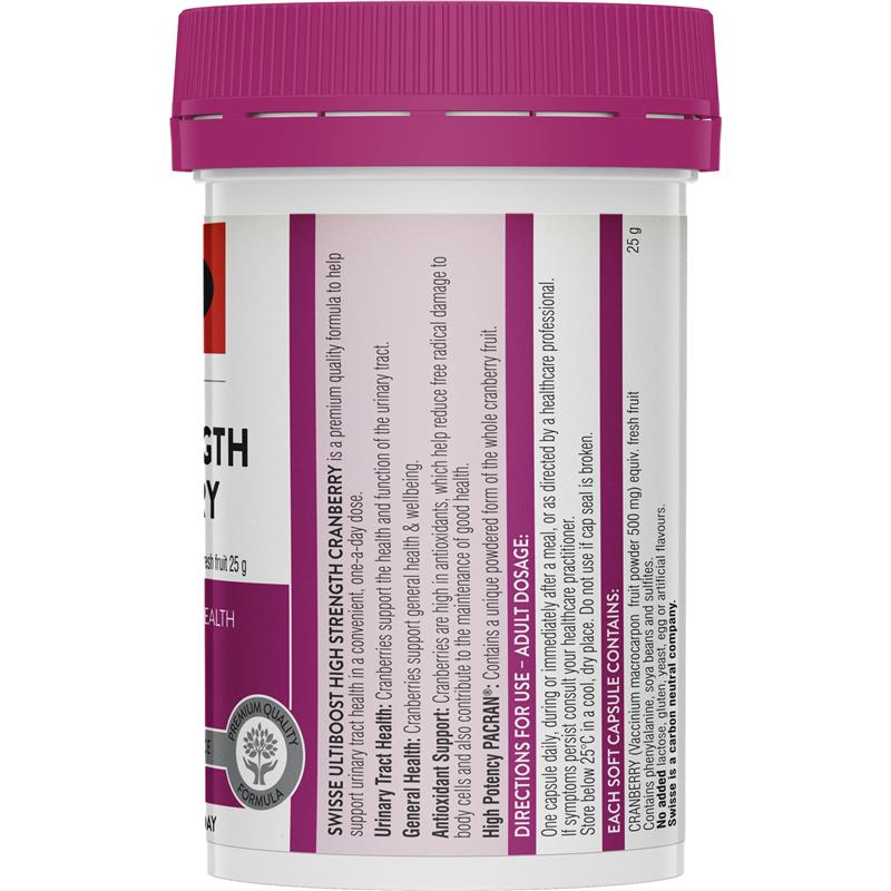 Swisse Ultiboost 高强度蔓越莓 25000 毫克 30 粒胶囊