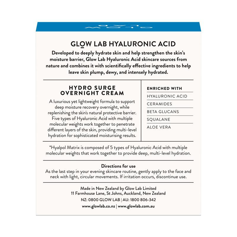 Kem dưỡng da ban đêm Glow Lab Hyaluronic Acid Hydro Surge 50g