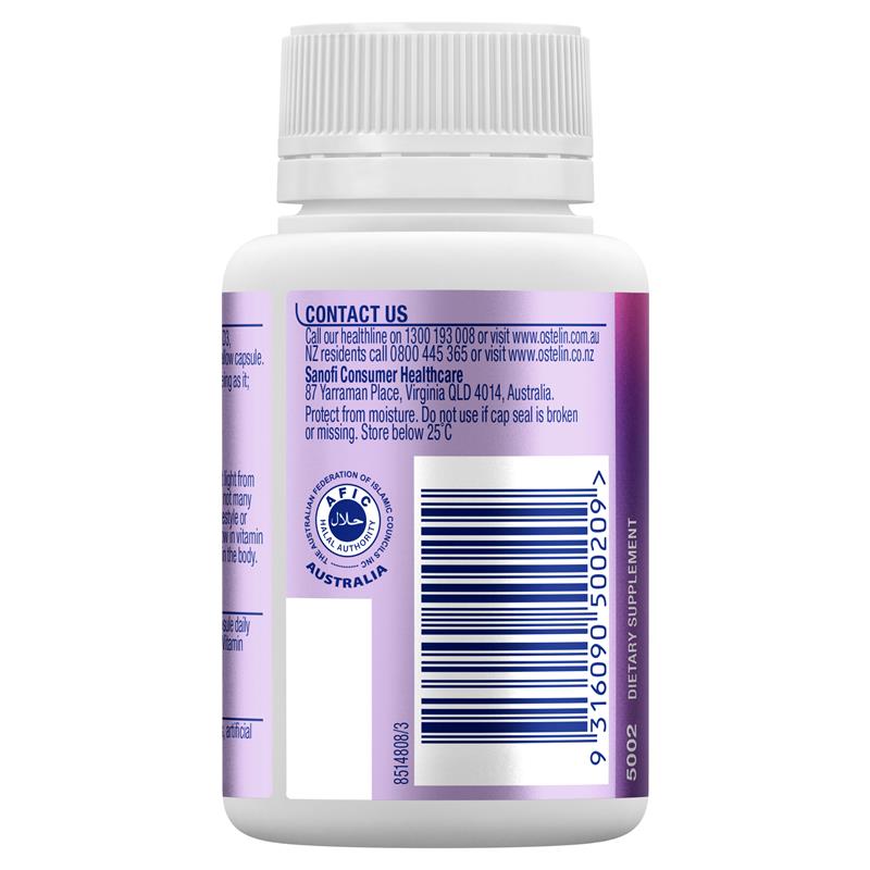 Ostelin Vitamin D 1000IU - D3 cho sức khỏe xương + Hỗ trợ miễn dịch - 130 viên nang