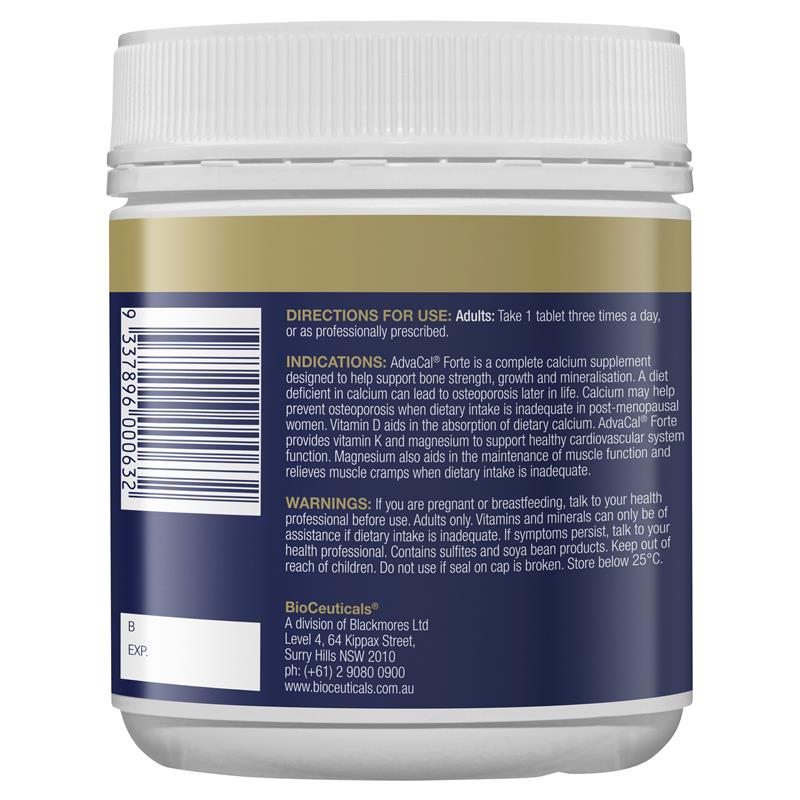 BioCeuticals AdvaCal® Forte 180 Film Coated Tablets