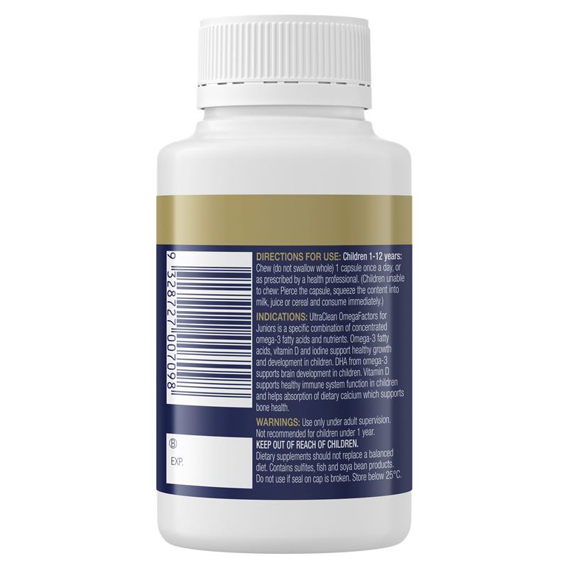 Bioceuticals UltraClean OmegaFactors 青少年专用 60 粒胶囊