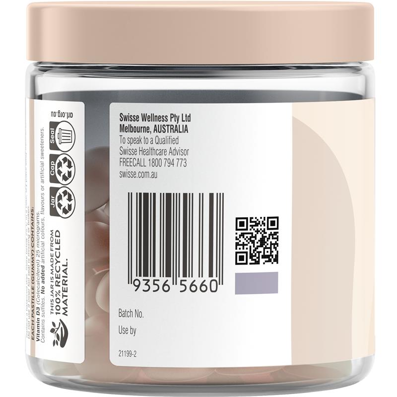 Kẹo dẻo Vitamin D Swisse 60 gói