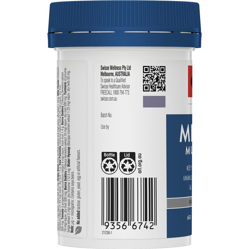 Swisse Mens Multivitamin 50+ 60 Viên
