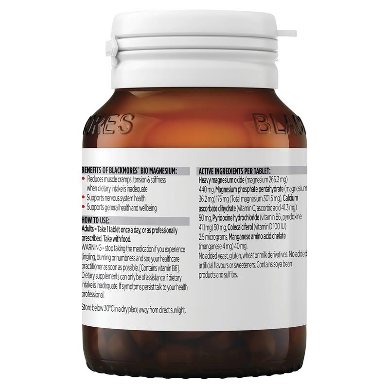Blackmores Bio Magnesium Muscle Health Vitamin 50 viên