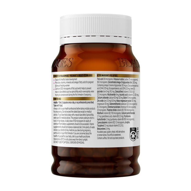 Vitamin Blackmores cho bà bầu và cho con bú Gold 180 viên nang
