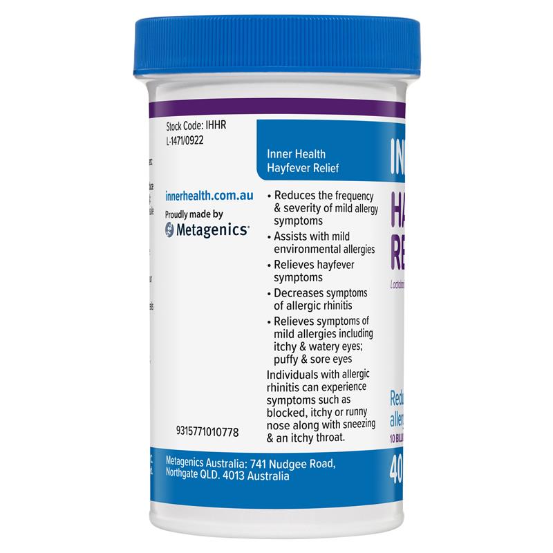 Inner Health Hayfever Relief Probiotic 40 Capsules