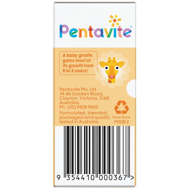 Pentavite Multivitamin Liquid For Infants 30ml Tropical Flavour NEW