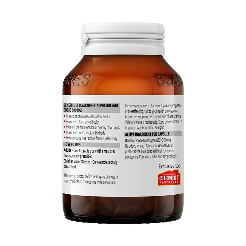 Blackmores Super Strength CoQ10 300mg Vitamin cho sức khỏe tim mạch 90 viên