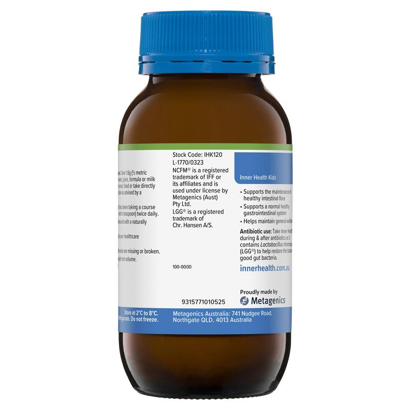 Inner Health Kids Probiotic 120g Powder Fridge Line