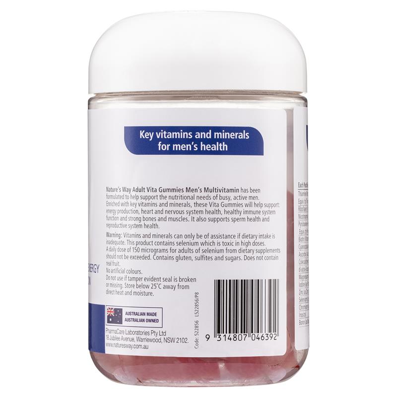 Kẹo dẻo bổ sung vitamin tổng hợp Nature's Way Adult Vita Gummies Mens 100 viên