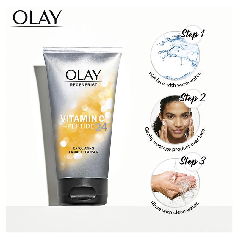 Sữa rửa mặt làm sáng da Olay Regenerist Vitamin C + Peptide 24 150ml
