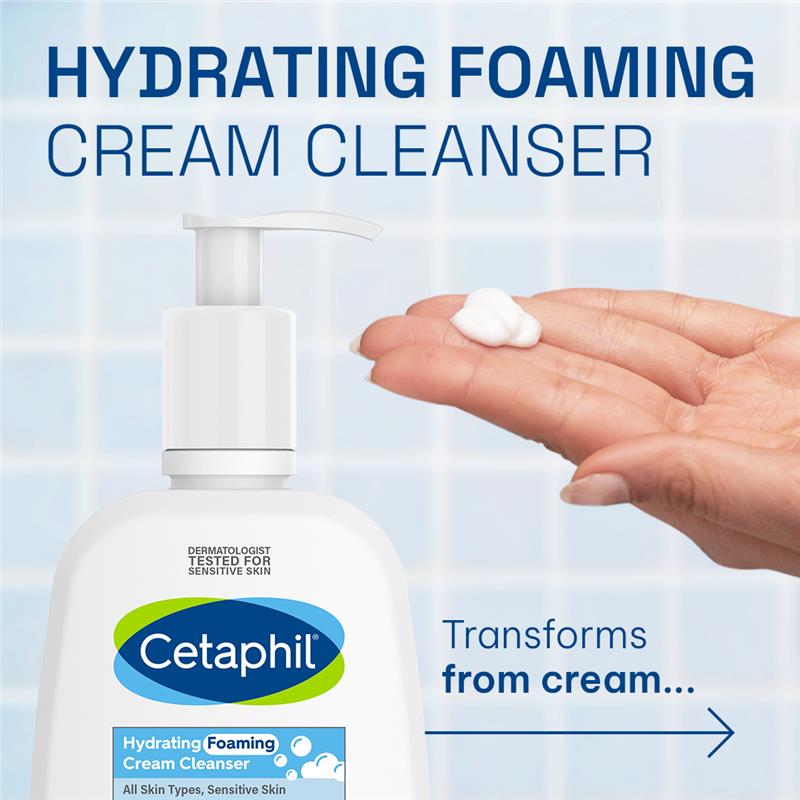 Sữa rửa mặt tạo bọt dưỡng ẩm Cetaphil Hydrating Foaming Cream 473ml