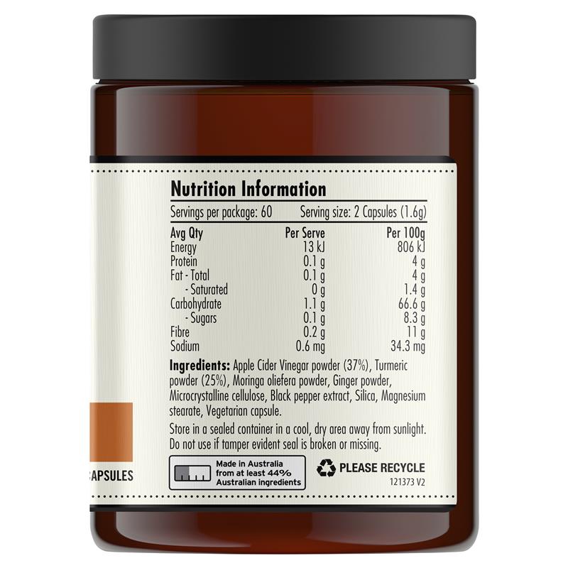 Barnes Naturals 苹果醋,含姜黄精华,120 粒胶囊