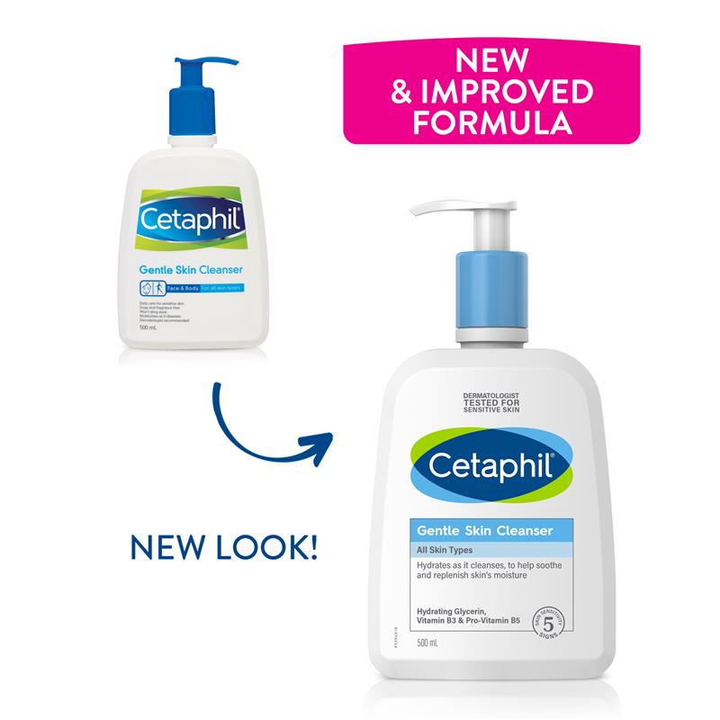 Sữa rửa mặt dịu nhẹ Cetaphil Gentle Skin Cleanser cho mặt và body 500ml