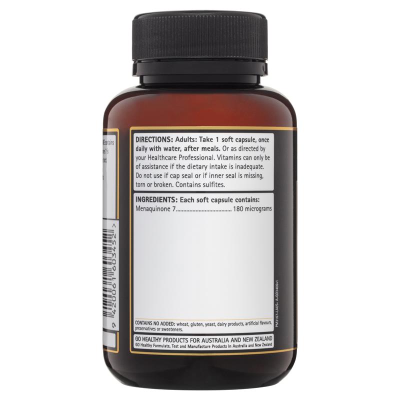 Go Healthy K2 180mcg Advanced Bone Care 30 Soft Capsules