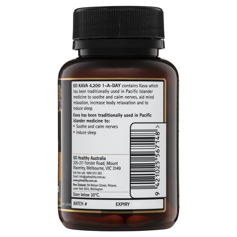 GO Healthy Kava 4200 1-a-day 60 Vege Capsules