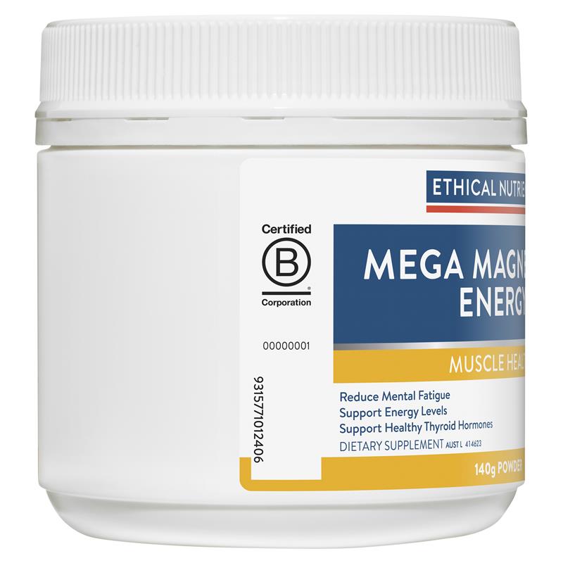 Bột Ethical Nutrients Mega Magnesium Energy 140g