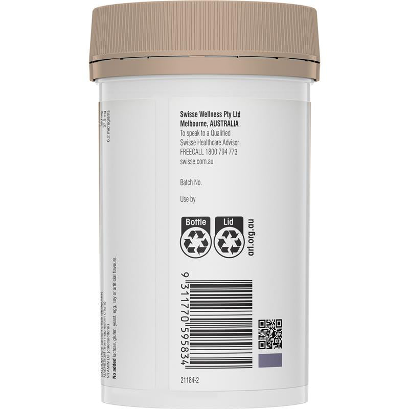 Swisse Ultiboost Magnesium Calcium + Vitamin D 120 Viên