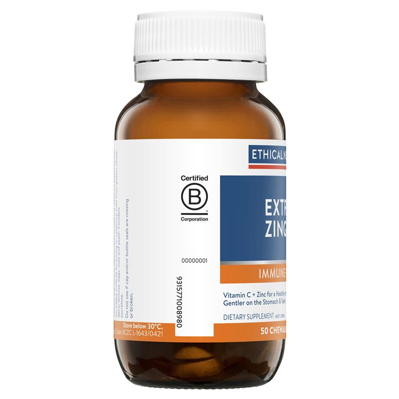 Viên uống bổ sung vitamin Ethical Nutrients Extra C Zingles Orange 50 viên