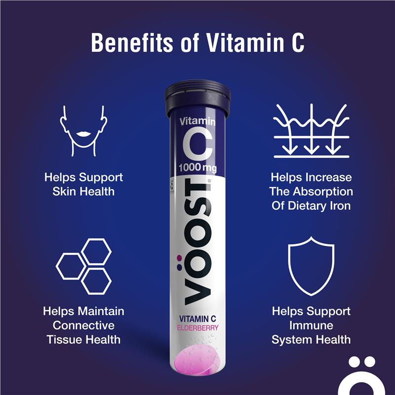 Voost Vitamin C Elderberry Effervescent Tablets 20 Pack