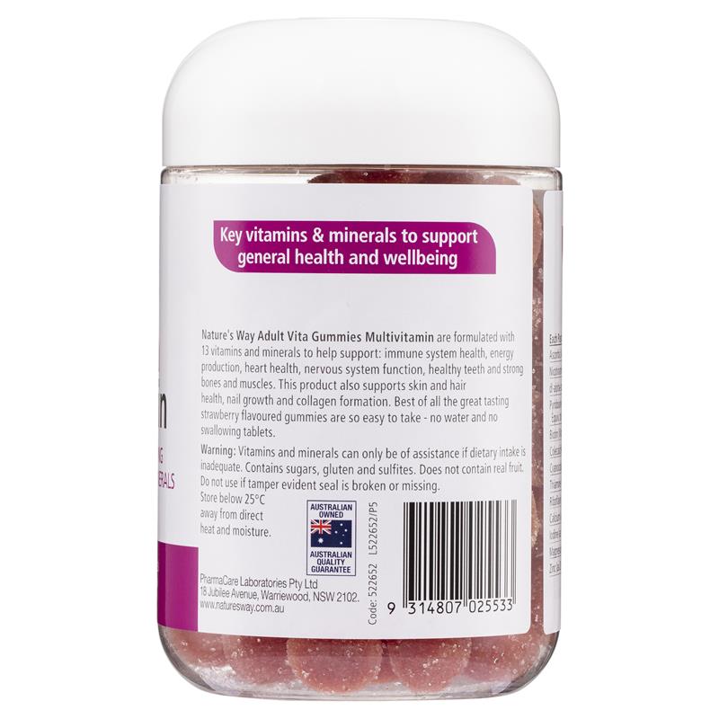 Kẹo dẻo bổ sung vitamin tổng hợp Nature's Way Adult Vita Gummies 120 viên