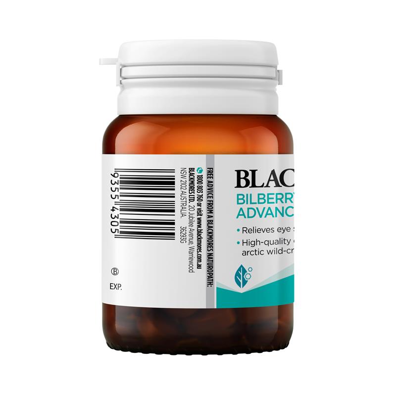 Blackmores Bilberry Eye Support Vitamin nâng cao 30 viên