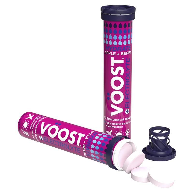 Viên sủi Voost Hydrate Apple + Berry gói 20 viên