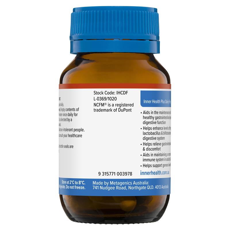 Inner Health Plus Dairy Free Probiotic 30 Capsules Fridge Line