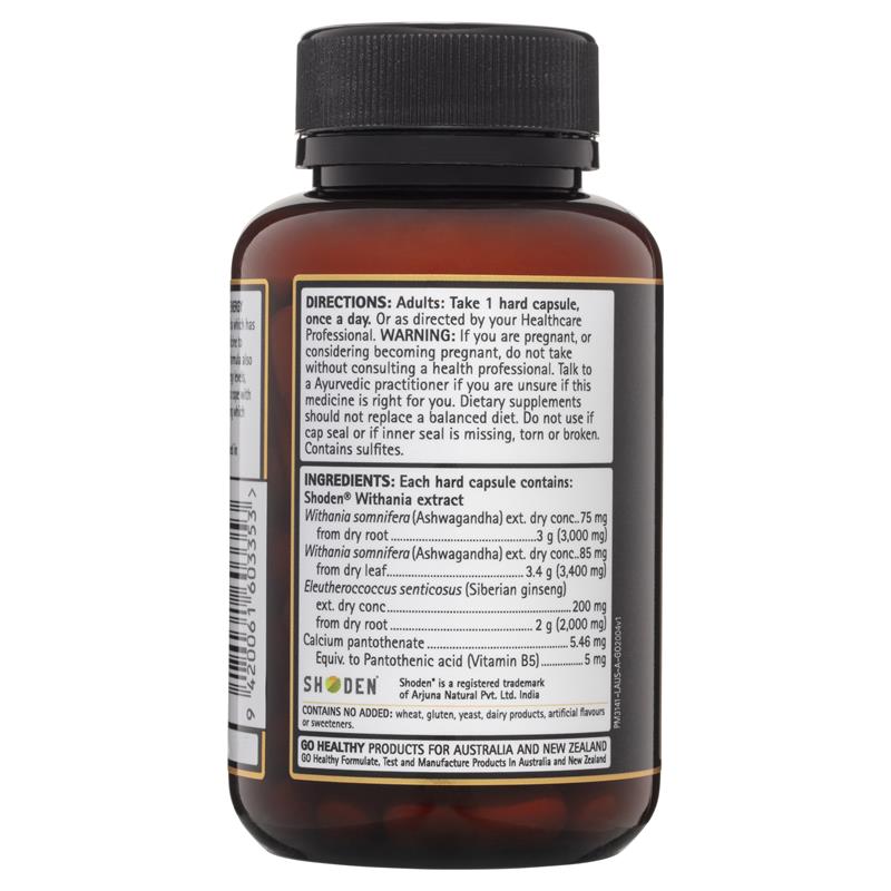 GO Healthy Ashwagandha Plus Stress & Energy 1-A-DAY 60 Hard Capsules