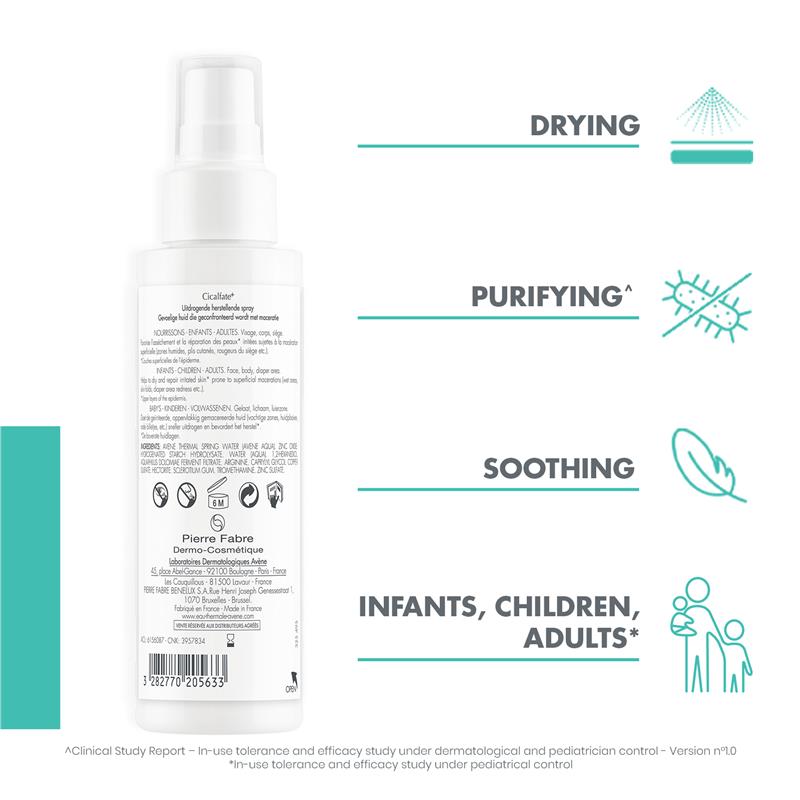 Xịt làm dịu da Avene Cicalfate+ Absorbing 100ML