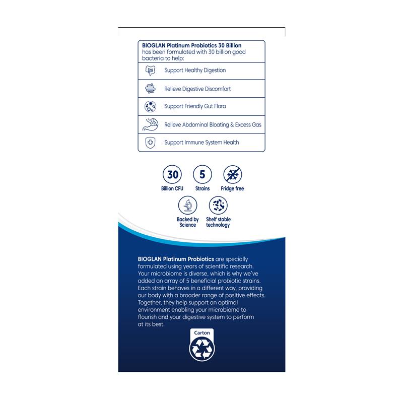 Bioglan Platinum Probiotics Daily 30 Billion 120 Capsules