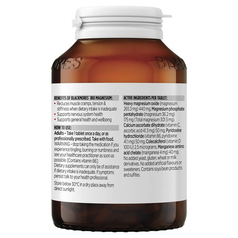 Blackmores Bio Magnesium Muscle Health Vitamin 200 viên Gói giá trị