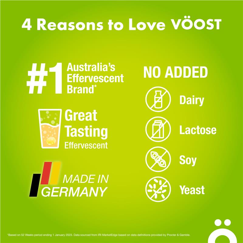 Viên sủi bọt Voost Hydrate Lemon + Lime gói 20 viên