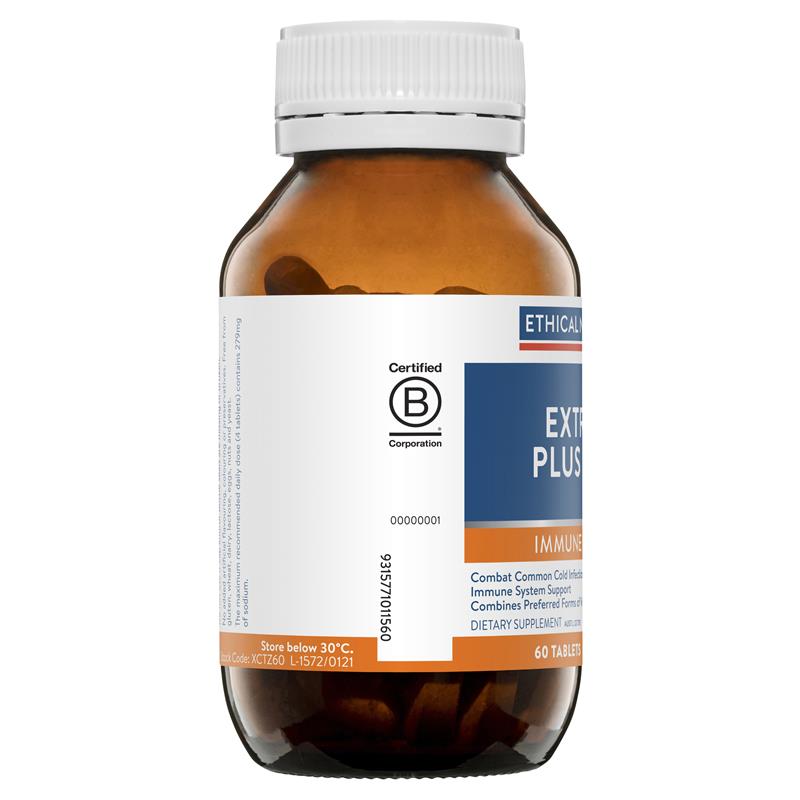 Viên uống bổ sung kẽm Ethical Nutrients Extra C Plus Zinc 60 viên