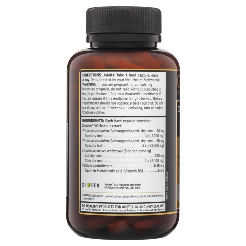 GO Healthy Ashwagandha Plus Stress & Energy 1-A-DAY 120 Hard Capsules Exclusive Size