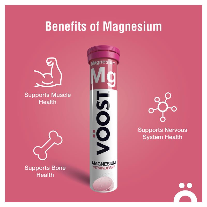 Viên sủi Voost Magnesium Strawberry 20 viên