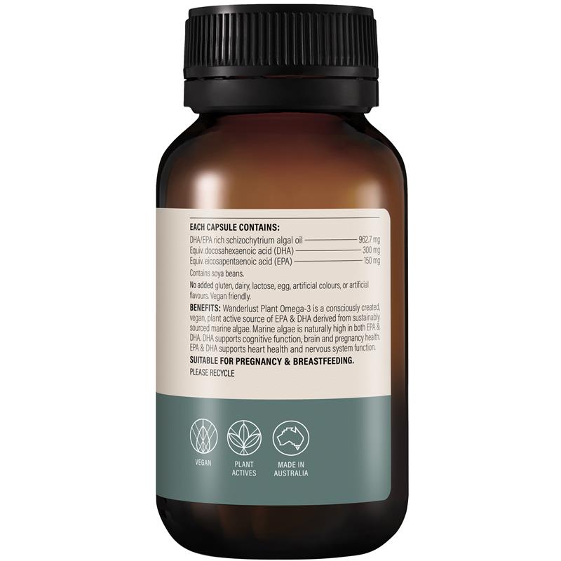 Wanderlust 植物 Omega 3 60 粒胶囊